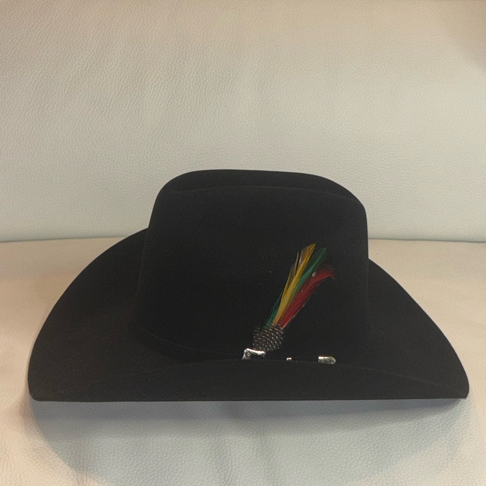 Resistol Black gold 20X Beaver Self-Conforming Cowboy Hat, Size 6 1/2 Black - Picture 2 of 11